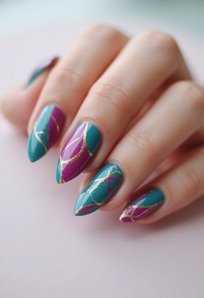 50 Durable Gel Nail Ideas for Long-Lasting - 41. Creative Color Mix