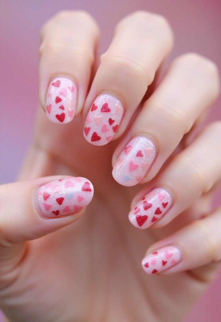 50 Durable Gel Nail Ideas for Long-Lasting - 46. Sweetheart Nails