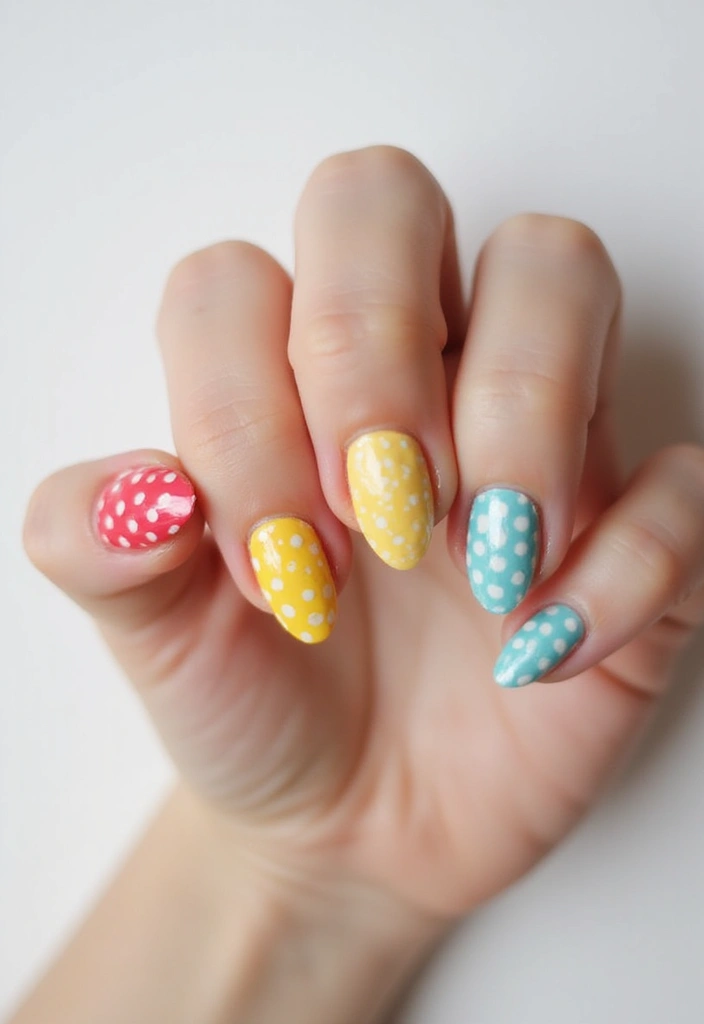 50 Easy Nail Ideas for Quick Beauty Fixes - 26. Classic Polka Dots