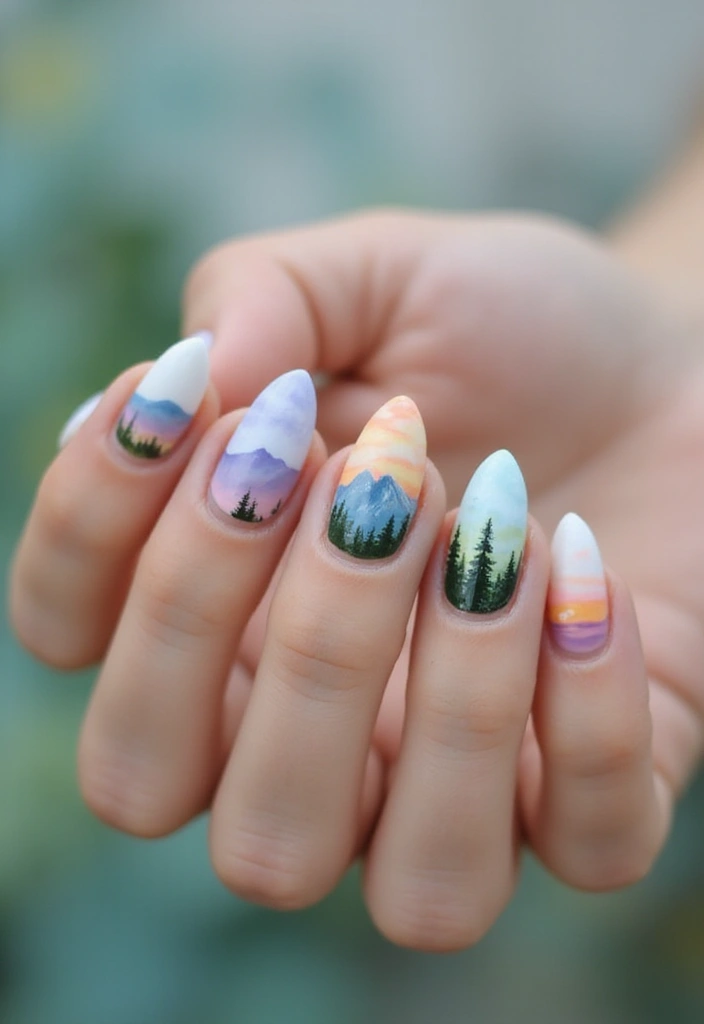 50 Easy Nail Ideas for Quick Beauty Fixes - 39. Scene Nails