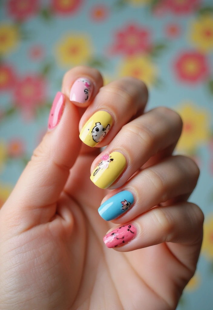 50 Easy Nail Ideas for Quick Beauty Fixes - 45. Charming Critters