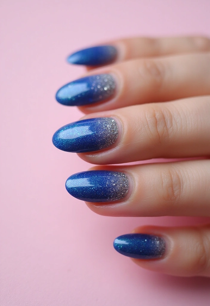 50 Easy Nail Ideas for Quick Beauty Fixes - 50. Elegant Ombre Glitter