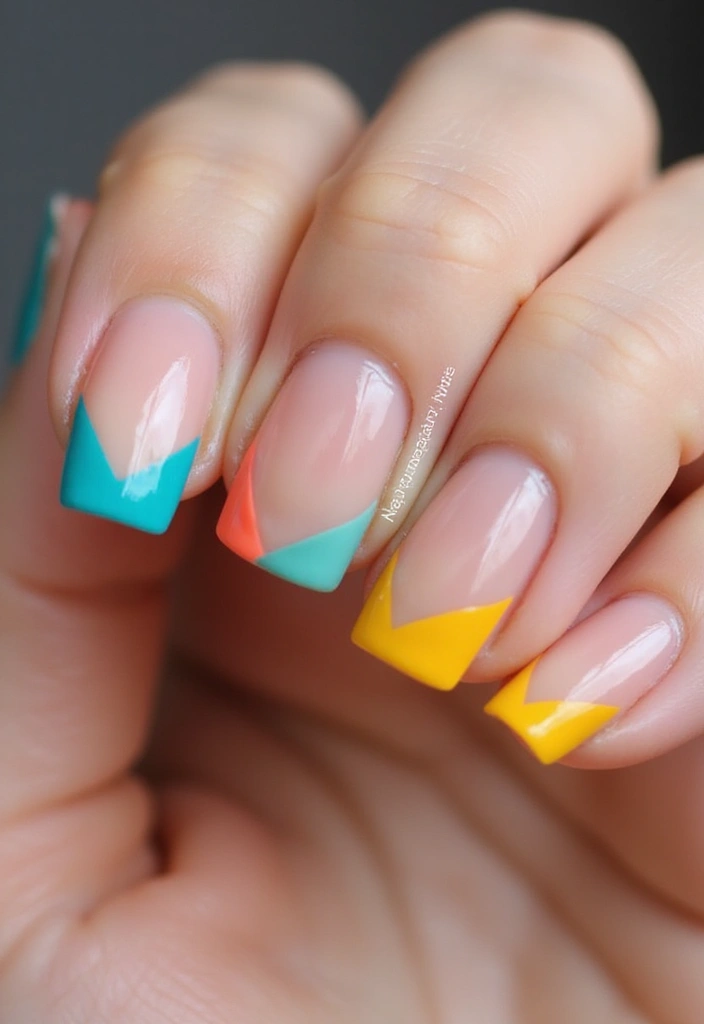 50 French Tip Nail Variations for Elegant Edge-Defining Edges - 12. Chevron French Tips