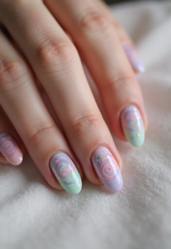 50 French Tip Nail Variations for Elegant Edge-Defining Edges - 14. Swirled French Tips