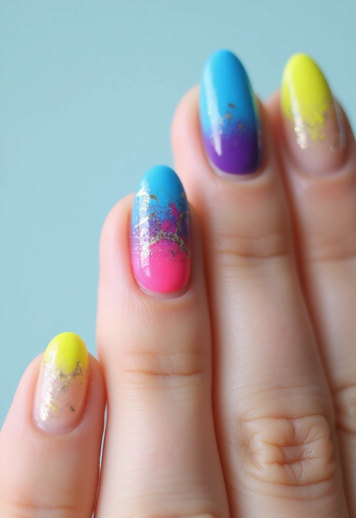 50 French Tip Nail Variations for Elegant Edge-Defining Edges - 2. Bold Colored Tips