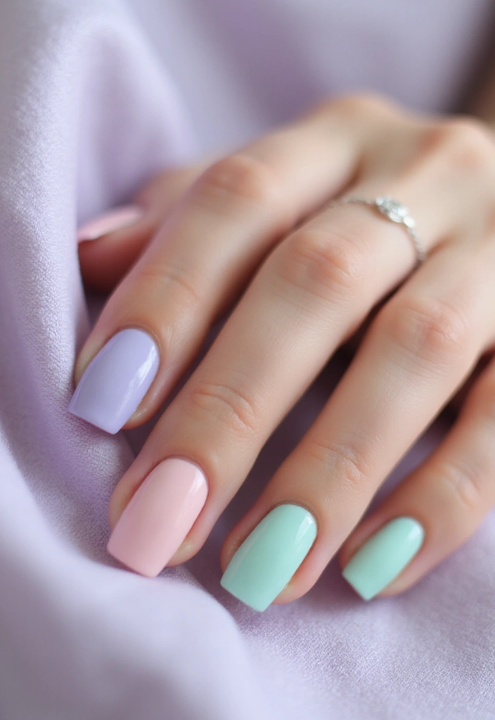 50 French Tip Nail Variations for Elegant Edge-Defining Edges - 20. Soft Pastel Tips