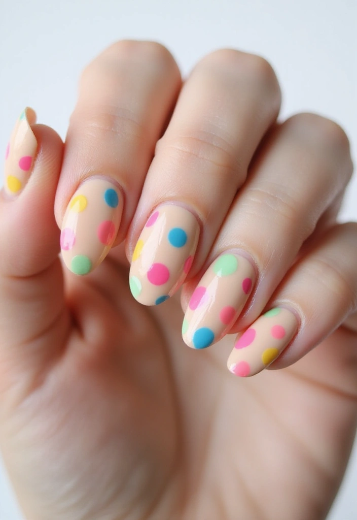 50 French Tip Nail Variations for Elegant Edge-Defining Edges - 31. Dotted Tips