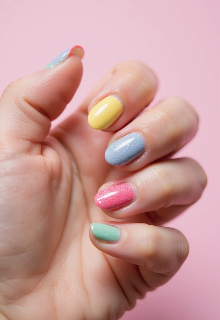 50 French Tip Nail Variations for Elegant Edge-Defining Edges - 34. Candy Striped Tips