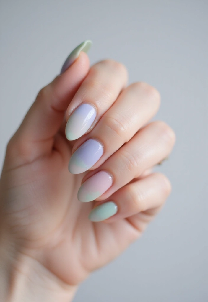 50 French Tip Nail Variations for Elegant Edge-Defining Edges - 36. Pastel Ombre Tips