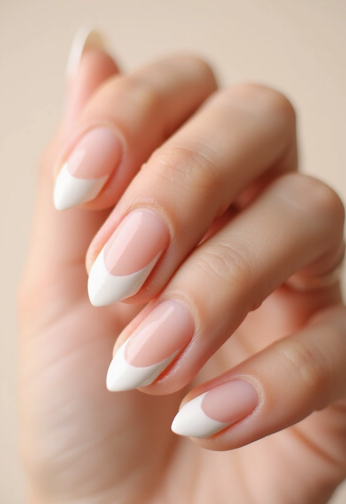 50 French Tip Nail Variations for Elegant Edge-Defining Edges - 8. Negative Space French Tips
