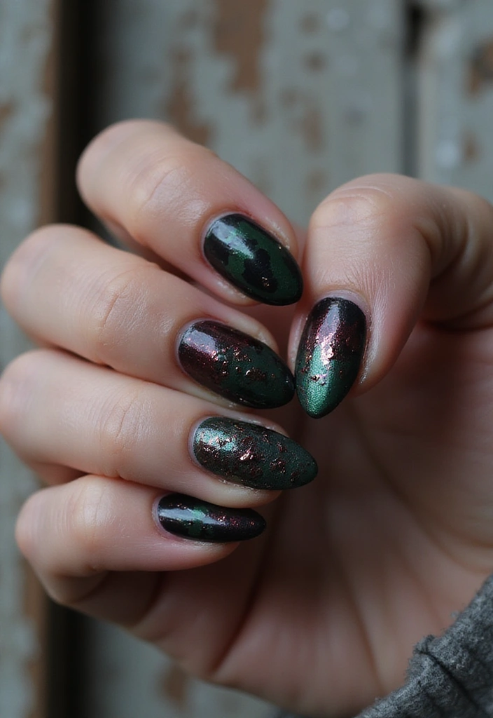 50 Fresh Nail Inspo Ideas for Trendy - 36. Grunge Aesthetic