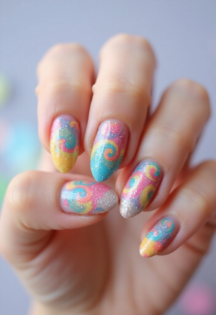 50 Fresh Nail Inspo Ideas for Trendy - 42. Whimsical Swirls