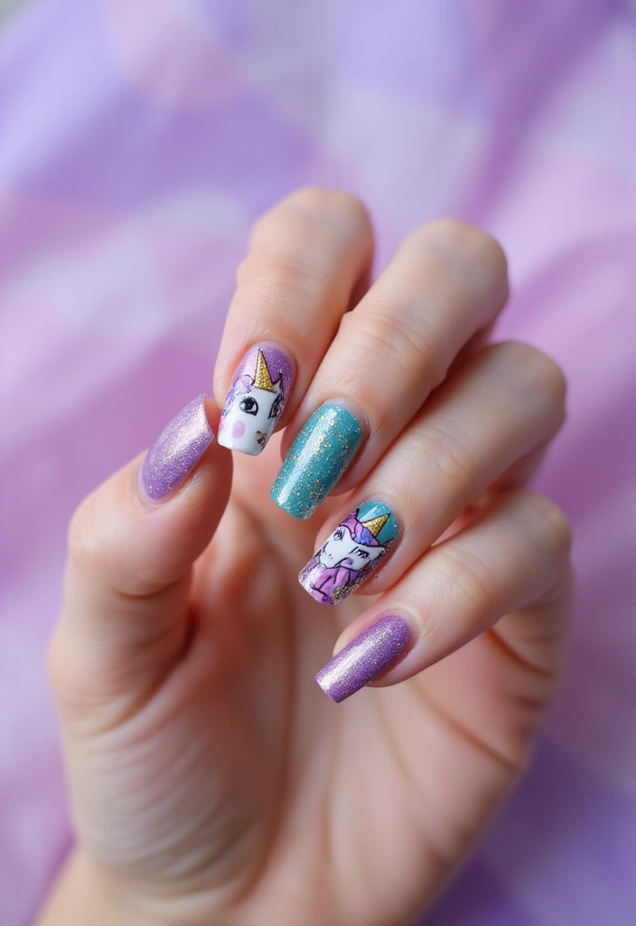 50 Fresh Nail Inspo Ideas for Trendy - 45. Fantasy Characters