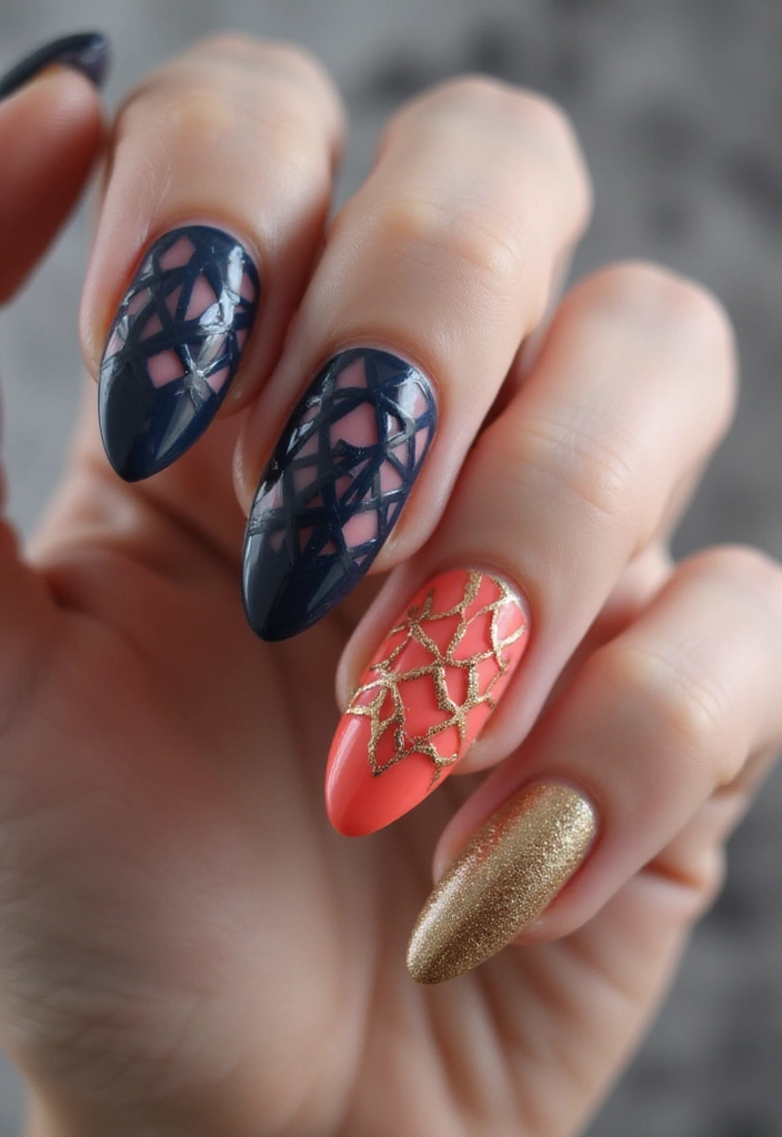 50 Fresh Nail Inspo Ideas for Trendy - 49. Lattice Nail Art