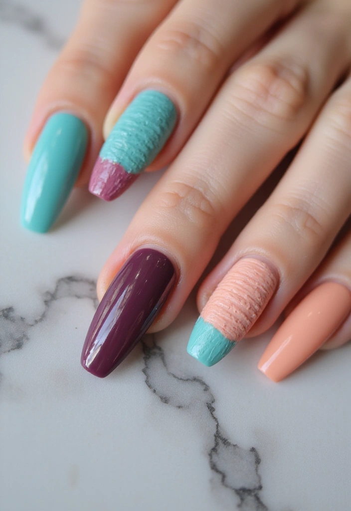 50 Fresh Nail Inspo Ideas for Trendy - 50. Textured Ribbing