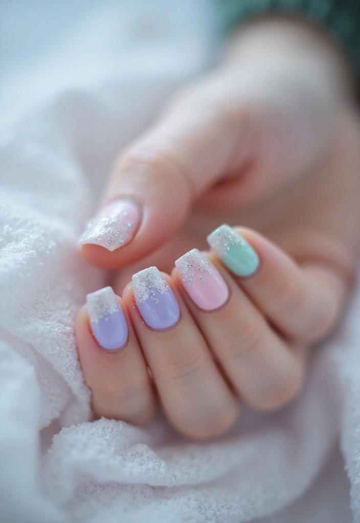 50 Holiday Nail Ideas for Seasonal Sparkling Celebrations - 16. Shimmering Frosted Tips