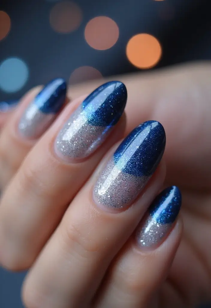 50 Holiday Nail Ideas for Seasonal Sparkling Celebrations - 19. Glamorous Glitter Gradient