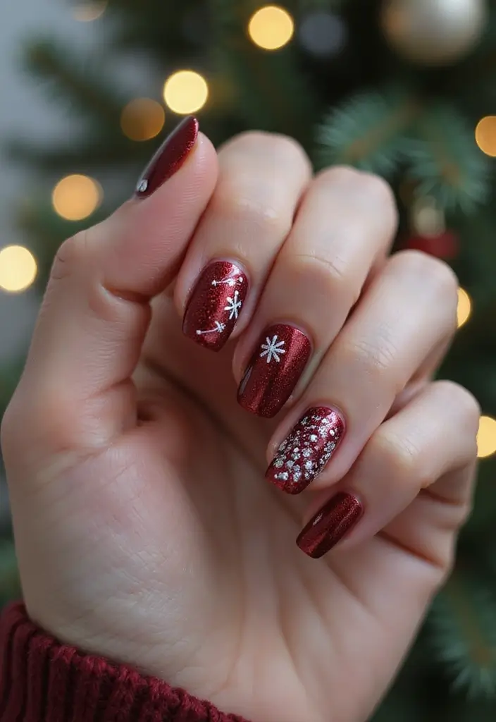 50 Holiday Nail Ideas for Seasonal Sparkling Celebrations - 21. Holiday Berry Nails