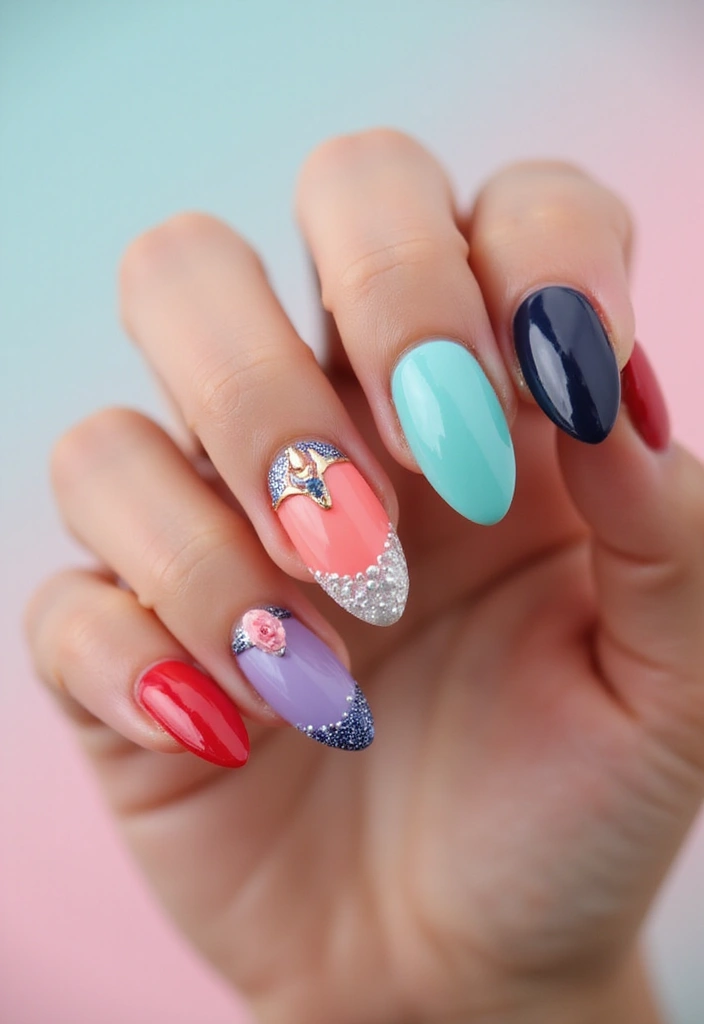 50 Hottest Nail Trends Exploding in 2025 You Can't Miss - 30. Multicolor Manicures
