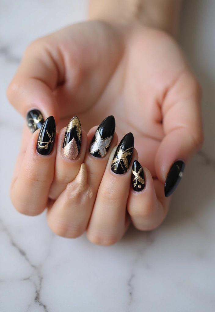 50 Hottest Nail Trends Exploding in 2025 You Can't Miss - 31. Foil Nail Art