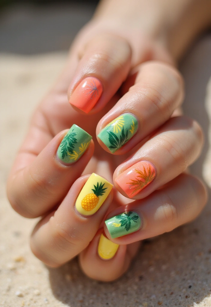 50 Hottest Nail Trends Exploding in 2025 You Can't Miss - 44. Nail Art for Summer Vibes
