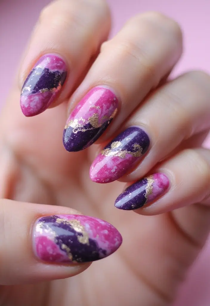 50 Playful Pink Nail Ideas for Girly - 11. Abstract Art