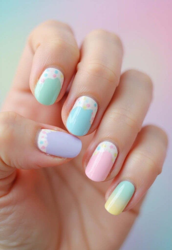 50 Playful Pink Nail Ideas for Girly - 12. Sweet Candy Colors
