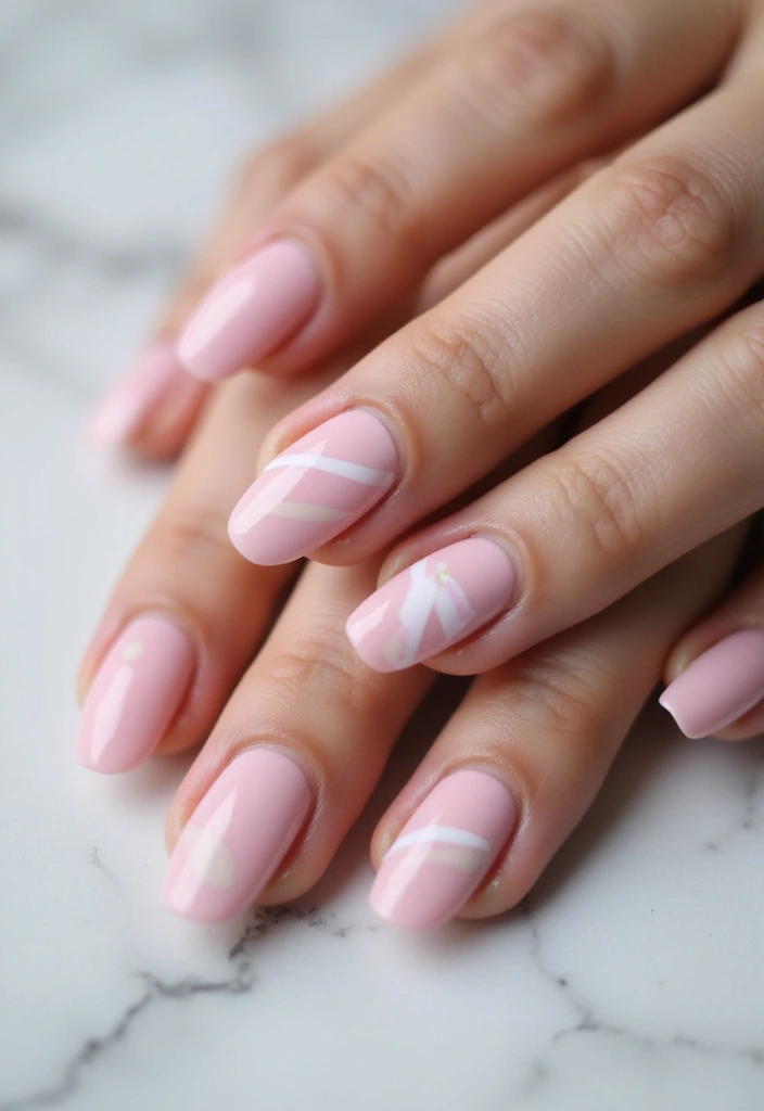 50 Playful Pink Nail Ideas for Girly - 5. Striped Perfection