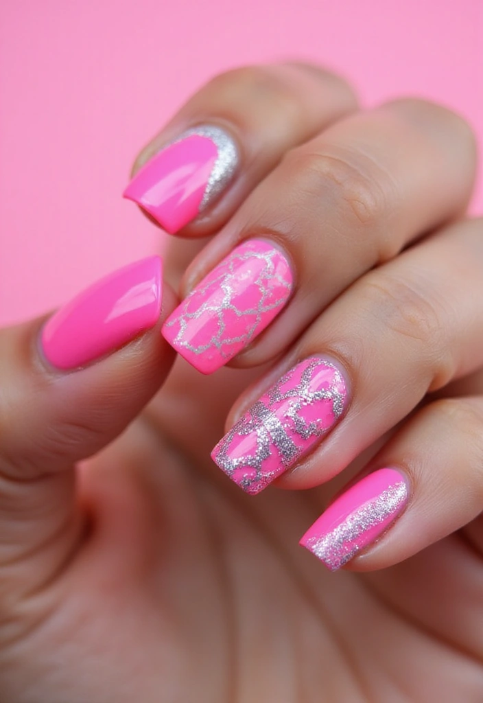 50 Playful Pink Nail Ideas for Girly - 7. Neon Pink Fun
