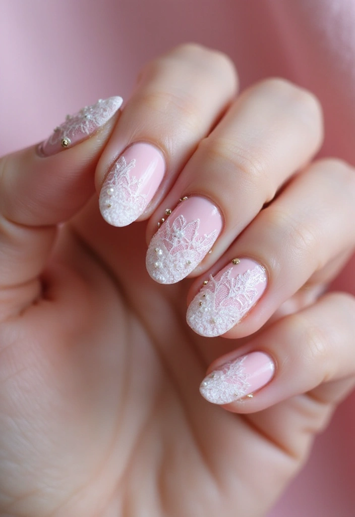 50 Pretty Pink Nail Ideas for Sweet - 14. Vintage Glam