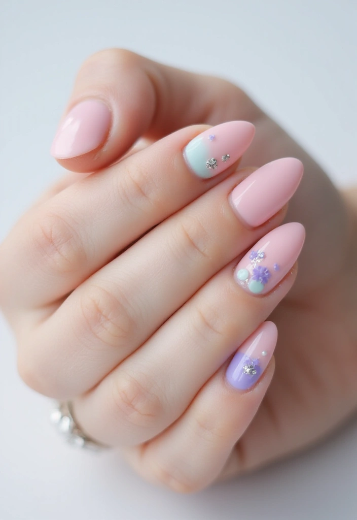 50 Pretty Pink Nail Ideas for Sweet - 17. Sweet Pastels
