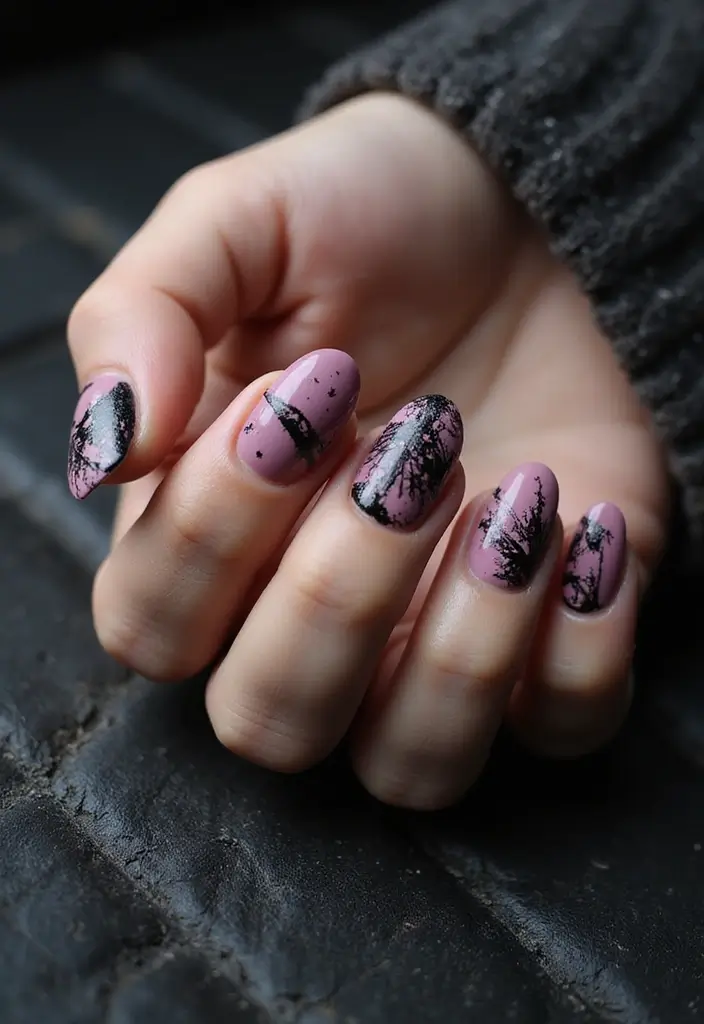 50 Pretty Pink Nail Ideas for Sweet - 37. Grunge Pink