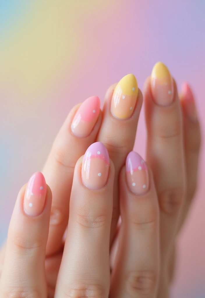 50 Simple Acrylic Nail Ideas for Everyday - 23. Sweet Candy Colors
