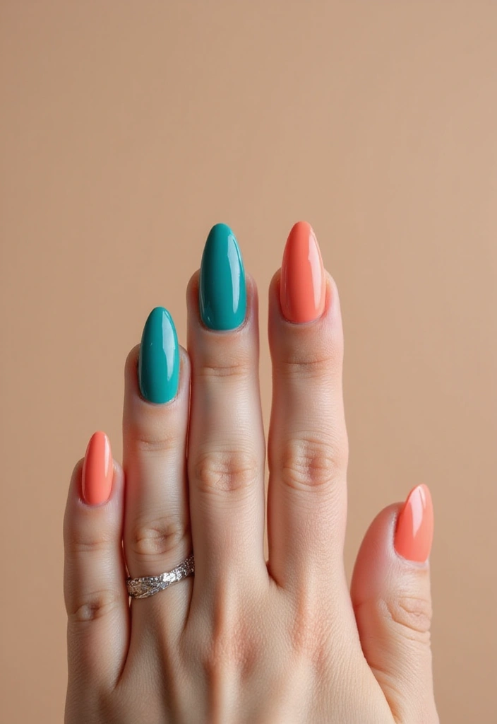 50 Simple Acrylic Nail Ideas for Everyday - 27. Subtle Split Nails