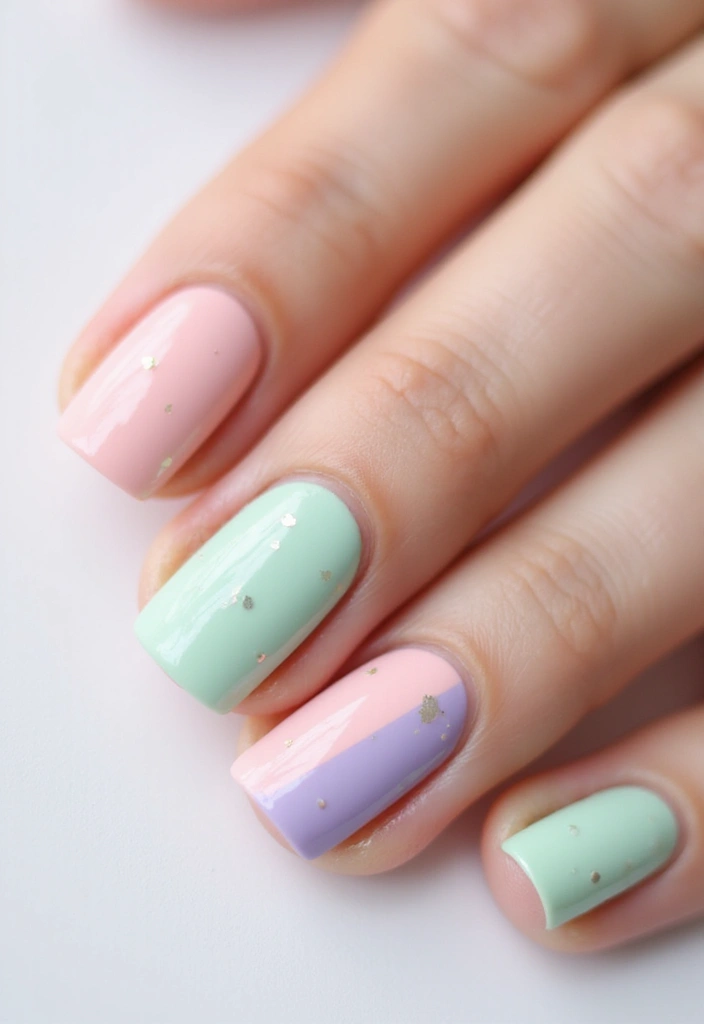 50 Simple Acrylic Nail Ideas for Everyday - 33. Gentle Dotted Lines