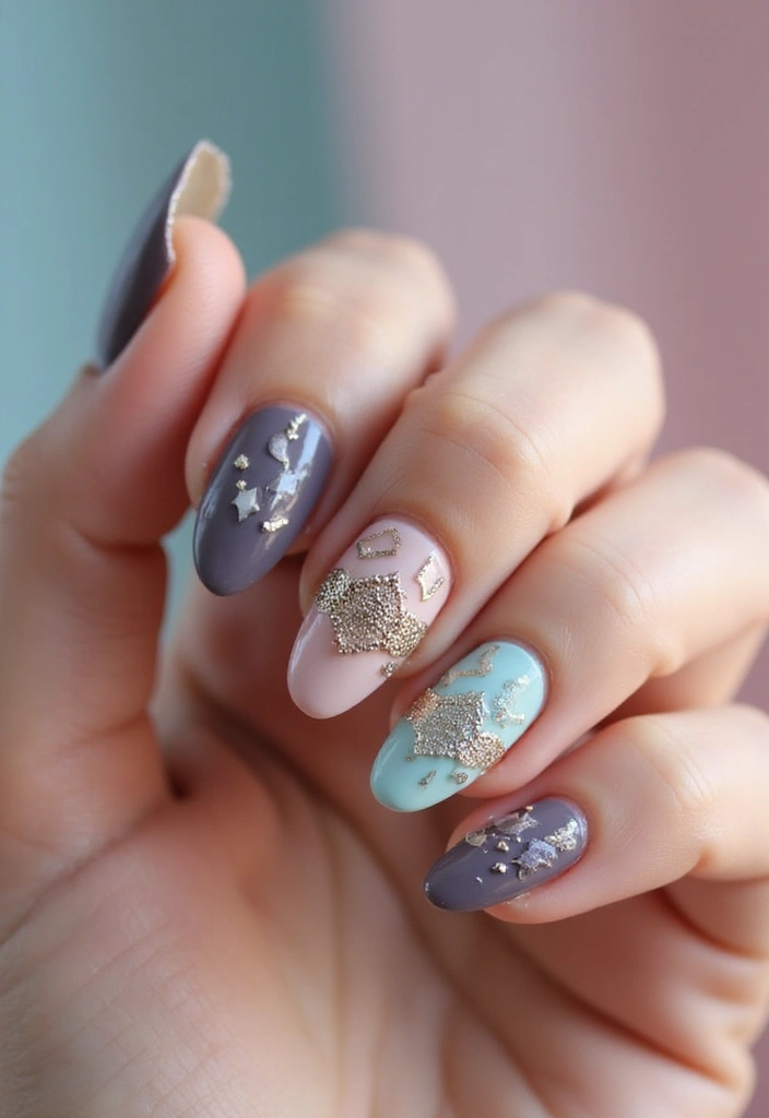 50 Simple Acrylic Nail Ideas for Everyday - 9. Textured Nail Art
