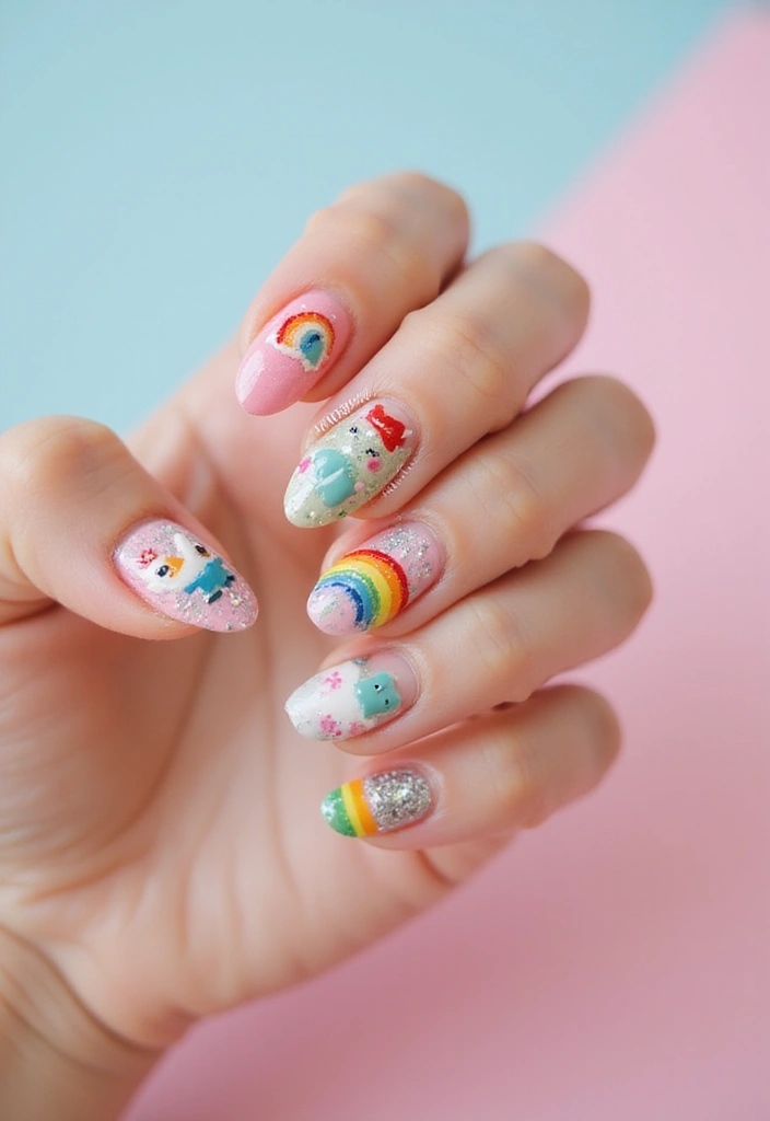 50 Stunning Acrylic Nail Design Ideas for Unmatched Durability - 17. Whimsical Designs