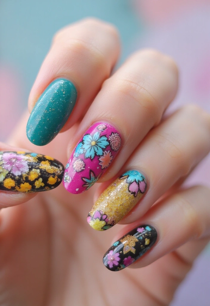 50 Stunning Acrylic Nail Design Ideas for Unmatched Durability - 19. Artistic Gel Paints