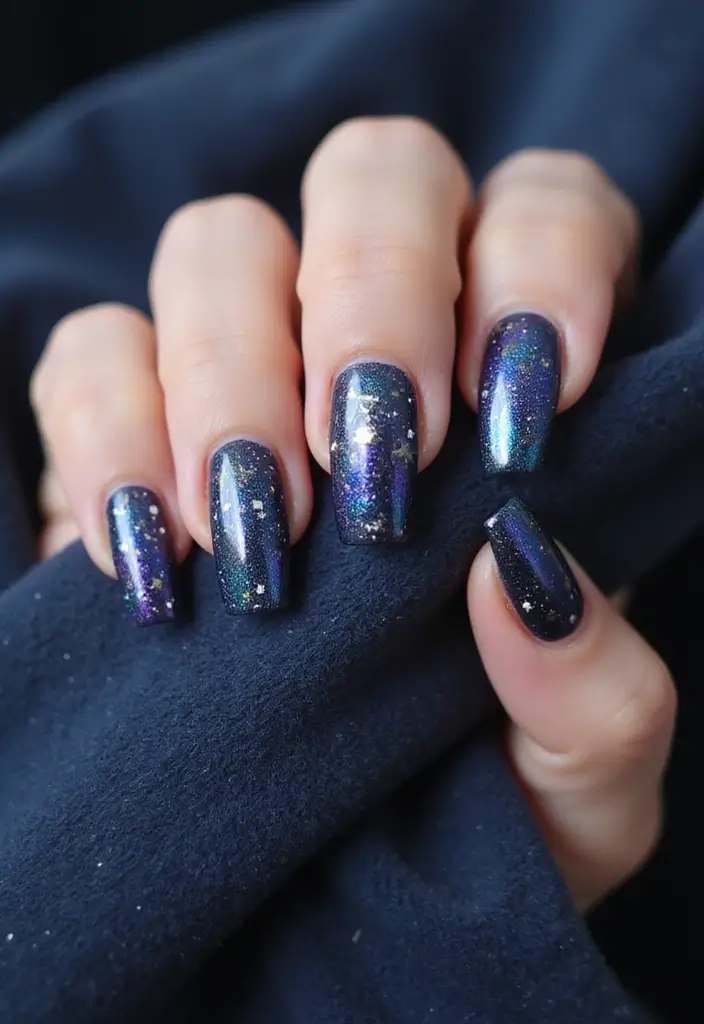 50 Stunning Acrylic Nail Design Ideas for Unmatched Durability - 20. Celestial Designs