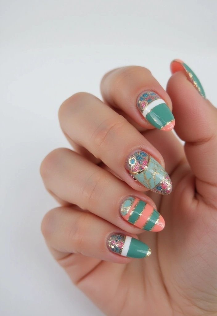 50 Stunning Acrylic Nail Design Ideas for Unmatched Durability - 27. Stripes and Lines