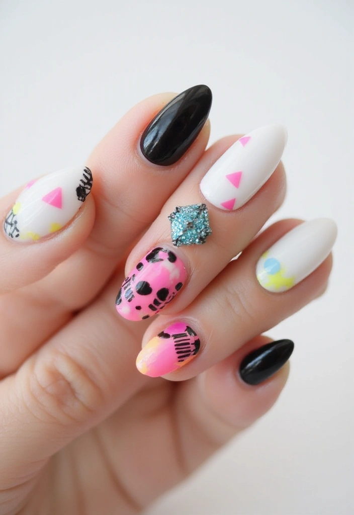50 Stunning Acrylic Nail Design Ideas for Unmatched Durability - 3. Geometric Glam