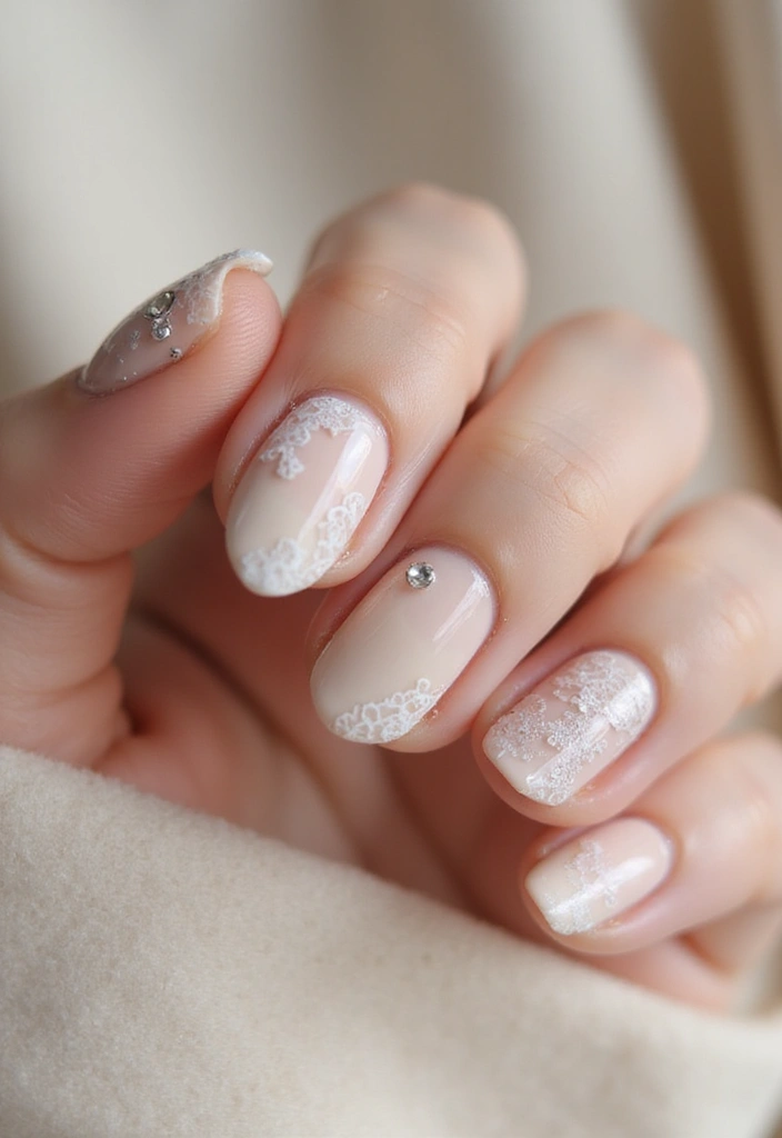 50 Stunning Acrylic Nail Design Ideas for Unmatched Durability - 37. Elegant Lace