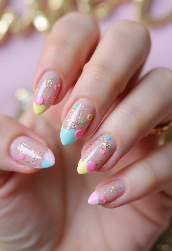 50 Stunning Acrylic Nail Design Ideas for Unmatched Durability - 38. Colorful Confetti