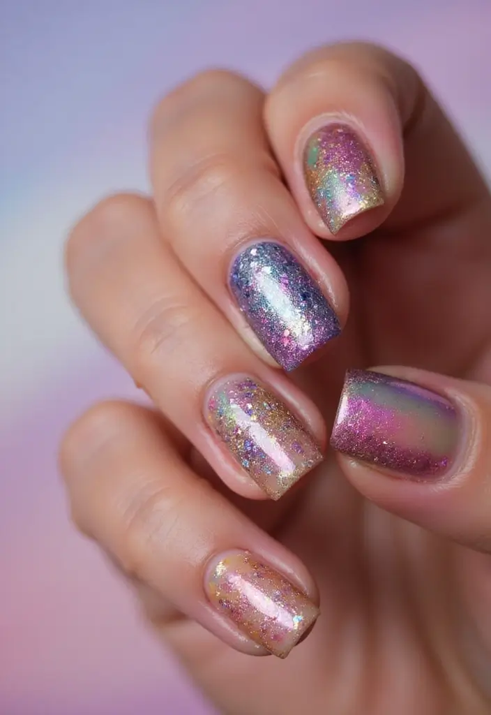 50 Stunning Acrylic Nail Design Ideas for Unmatched Durability - 4. Glitter Galore