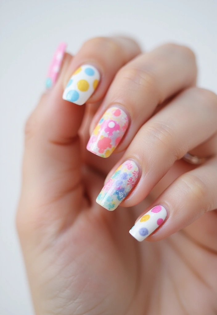 50 Stunning Acrylic Nail Design Ideas for Unmatched Durability - 40. Whimsical Patterns