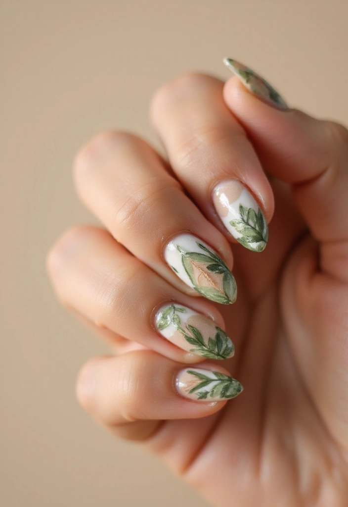 50 Stunning Acrylic Nail Design Ideas for Unmatched Durability - 48. Eco-Friendly Patterns