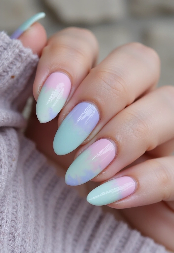 50 Stunning Acrylic Nail Design Ideas for Unmatched Durability - 9. Acid Wash Vibes