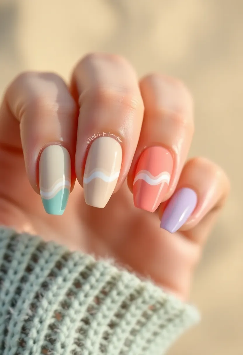 50 Top Nail Trends for 2025's Innovative - 14. Beachy Pastels