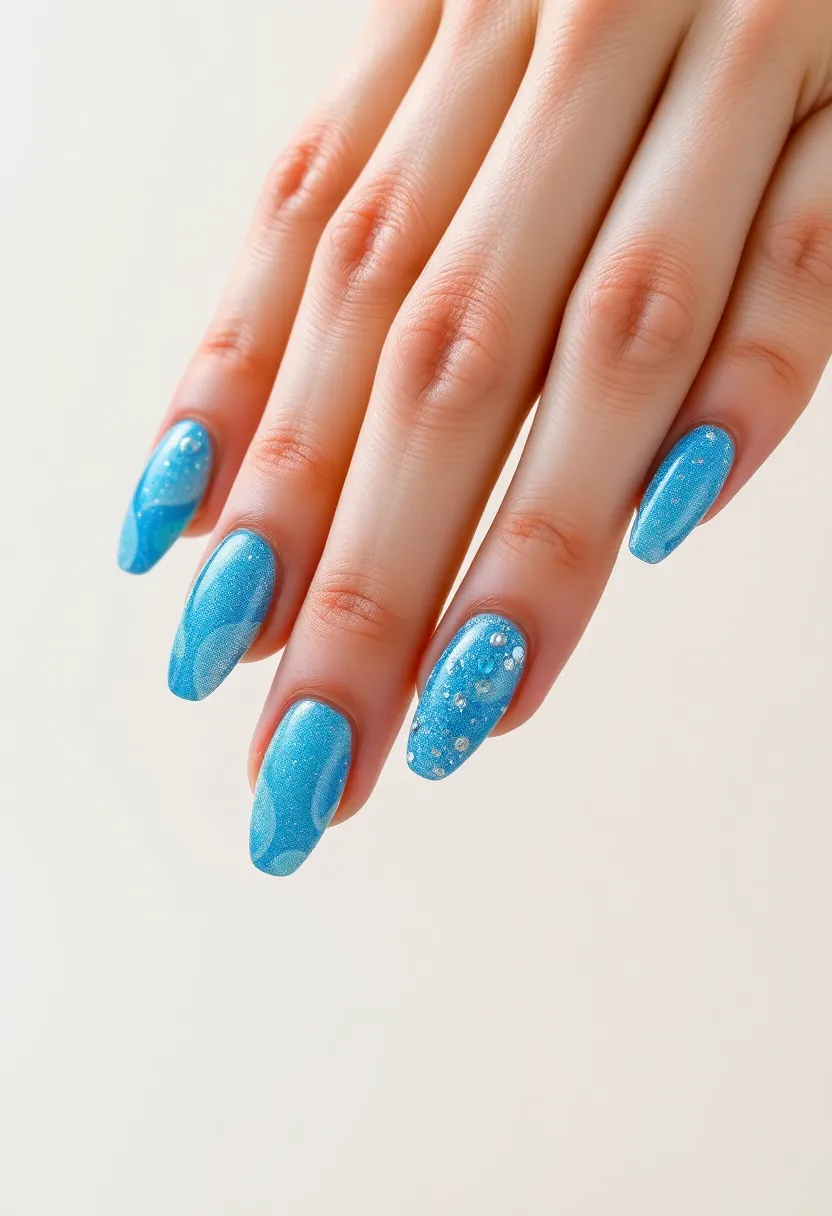 50 Top Nail Trends for 2025's Innovative - 17. Twinkling Sea