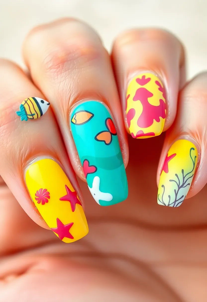 50 Top Nail Trends for 2025's Innovative - 22. Under the Sea Themes